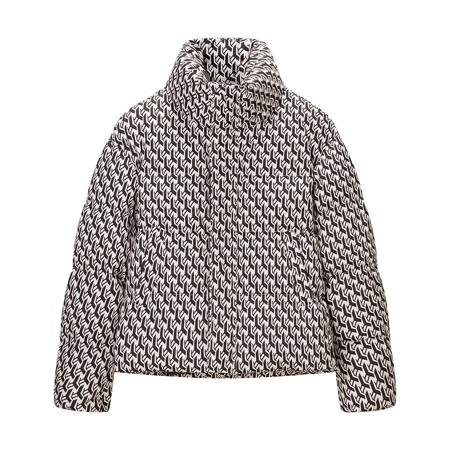Damen Steppjacke Modernes Grafikdesign Norvielle