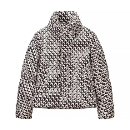 Damen Steppjacke Modernes Grafikdesign Norvielle