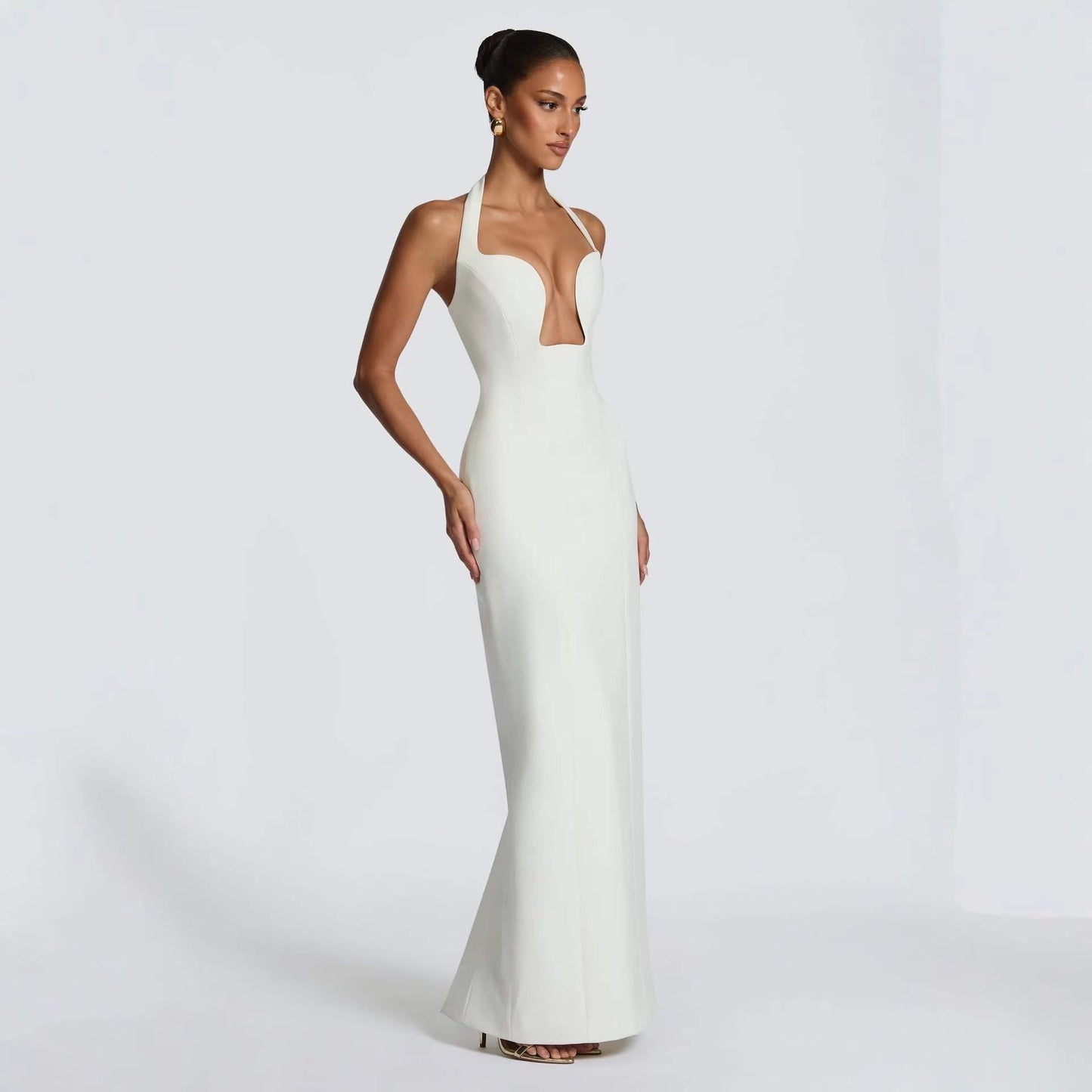 Damen Abendkleid Elegantes Herz-Ausschnitt Schwingender Saum Norvielle