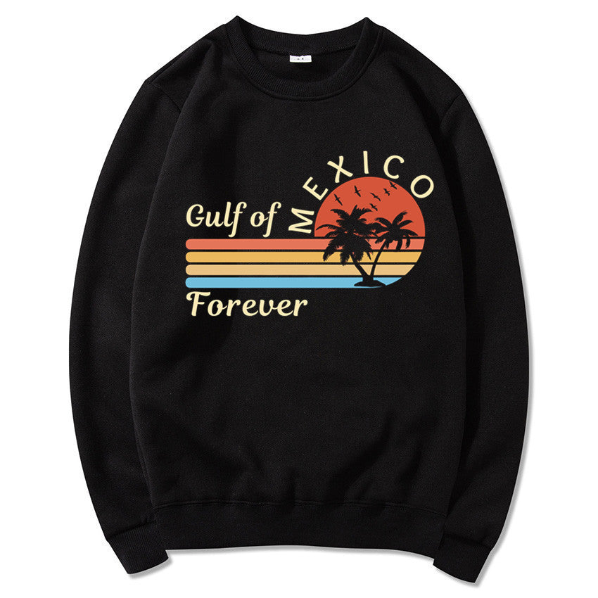 Damen Sweatshirt Tropisches Grafikdesign Baumwolle Modern