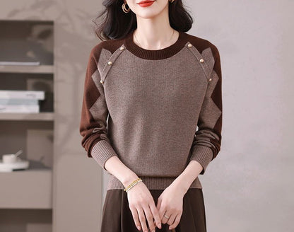 Damen Pullover Lässig Mit Applikationen Norvielle