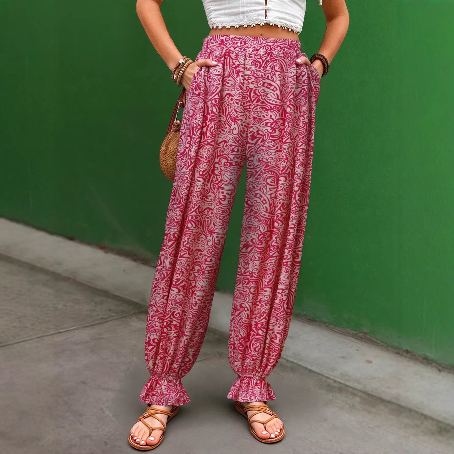 Damen Weite Stoffhose Norvielle wird zu: Norvielle Damen Weite