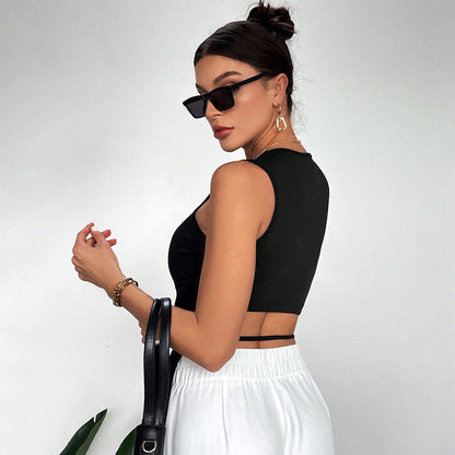 Damen Sporttanktop Mit Cut-Out Norvielle