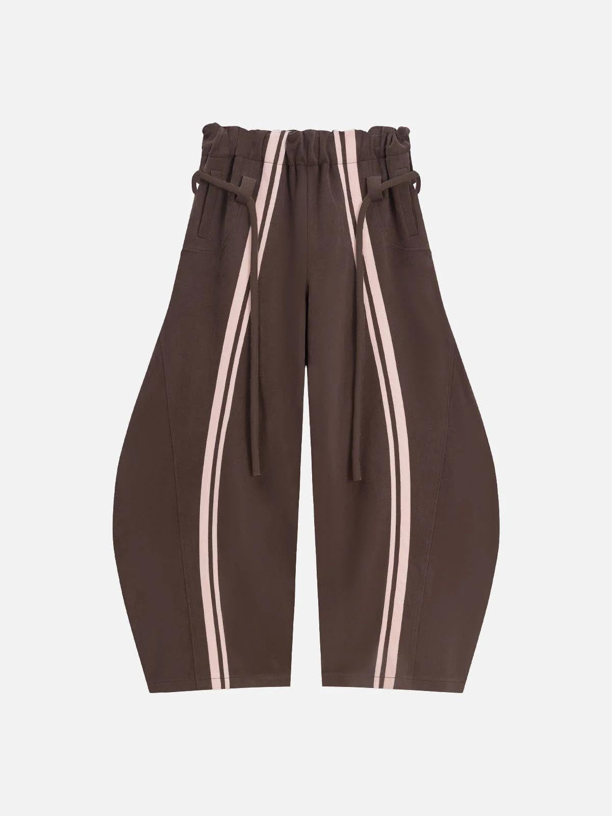 Damen High-Waist Sportshose seitliche Streifen Norvielle