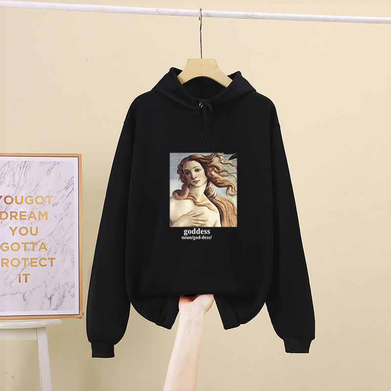 Damen Kapuzenpullover künstlerischer Druck Norvielle