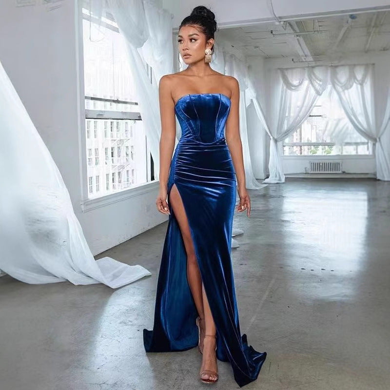 Damen Abendkleid Tailliert Hohes Bein Norvielle - Norvielle