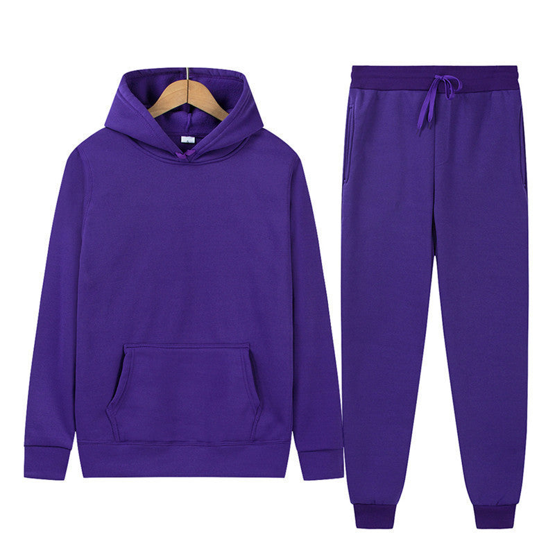 Damen Kapuzenpullover-Set Baumwollmix Jogginghose Anthrazit