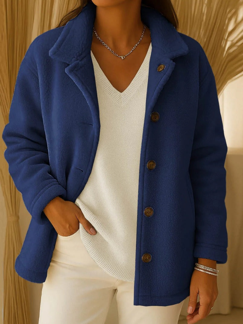 Damen Fleecejacke mit Knöpfen Norvielle
