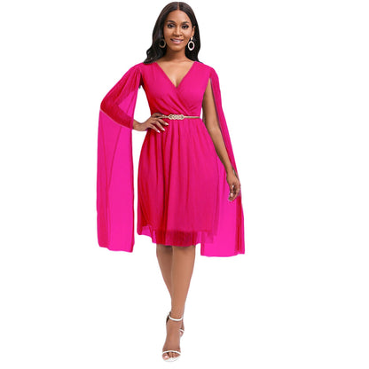 Damen Abendkleid Voluminöse Ärmel Elegante Taillierung Norvielle