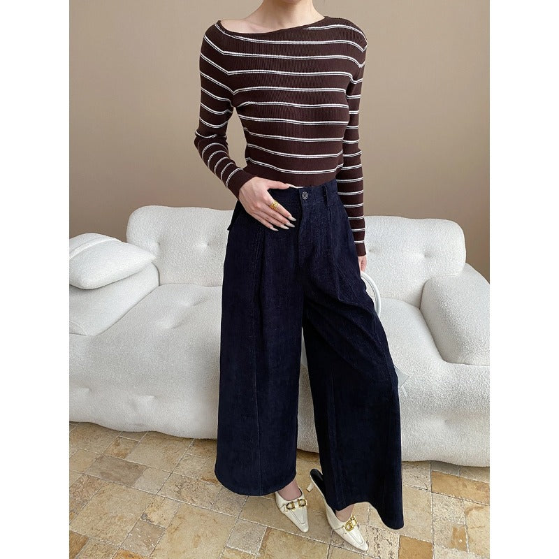 Damenhose Weit Hochtailliert Taschen Norvielle