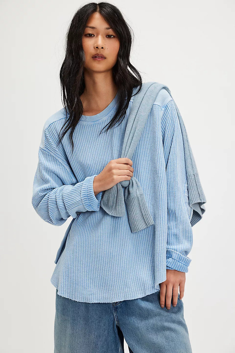 Damen Oversized Pullover Strukturiert Norvielle Beige
