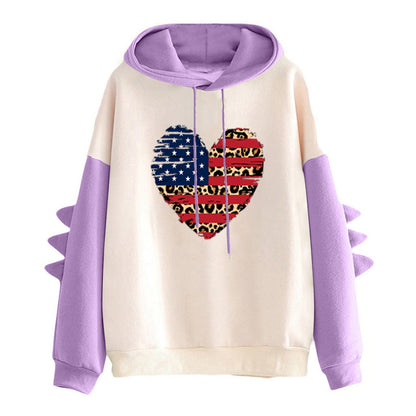 Damen Hoodie Herzdesign Trendig Norvielle