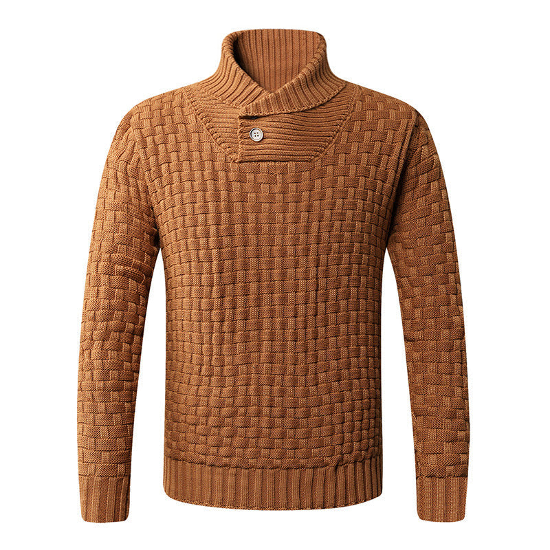 Herren Strickpullover Moderner Schalkragen Komfortabel