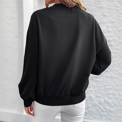Damen Sweatshirt mit goldenen Herzchen-Print