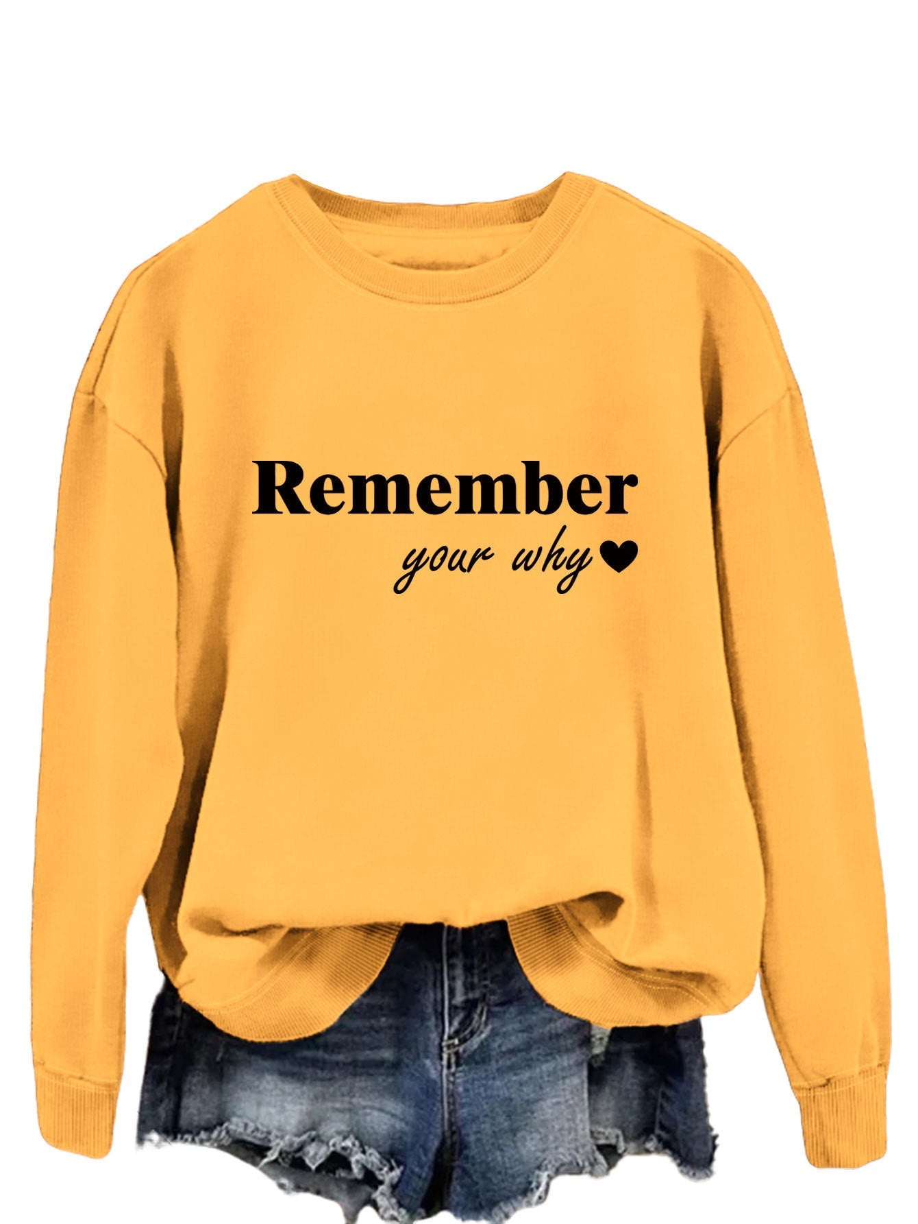 Damen Sweatshirt Lässiger Schnitt Mit Motivierendem Aufdruck Norvielle