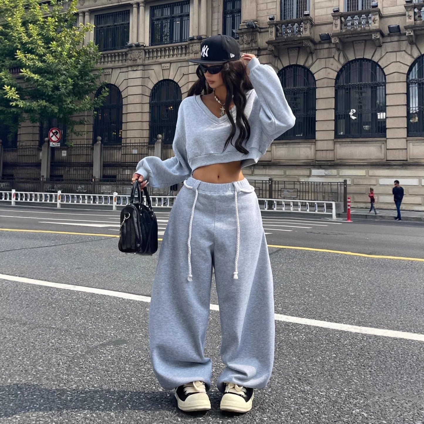 Damen Crop- und Hose Set Norvielle - Norvielle