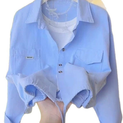 Damen Bluse Relaxed Fit mit Taschen Norvielle