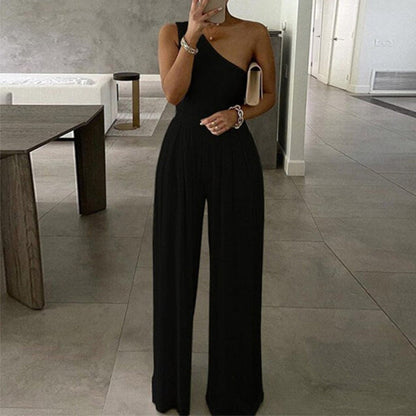 Damen Elegante Einschulter-Jumpsuit Norvielle