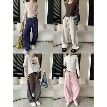 Damen Sweathose Weites Modell Seitentaschen Bequem
