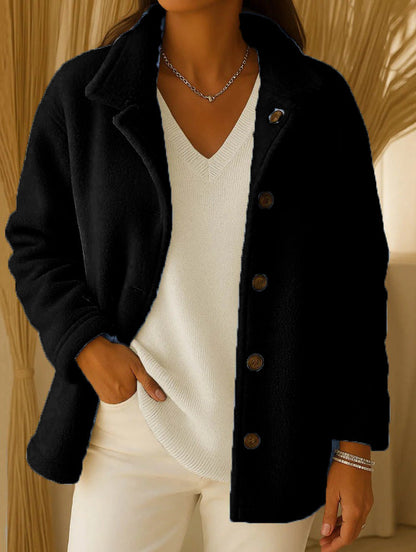 Damen Fleecejacke mit Knöpfen Norvielle