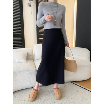 Damen Langarmshirt Rippstrick Figurbetont