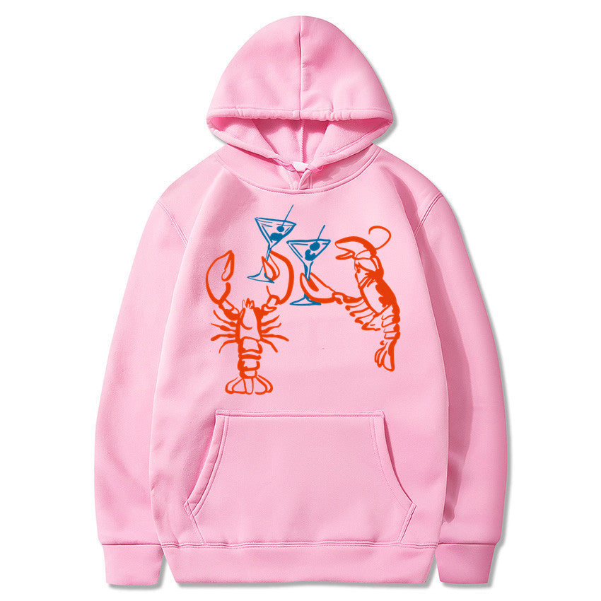 Damen Kapuzenpullover Hummer Motiv