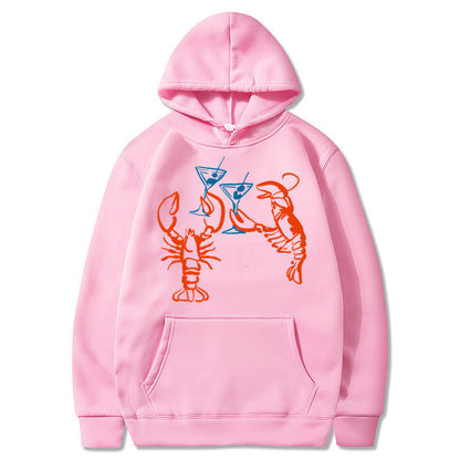 Damen Kapuzenpullover Hummer Motiv
