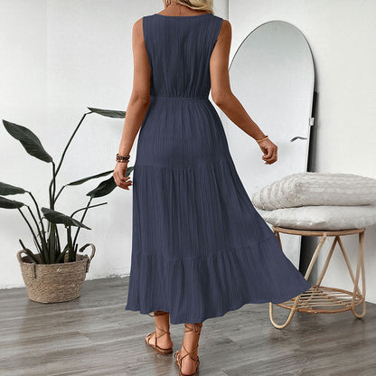 Damen Maxikleid Elastisch Rüschen Norvielle
