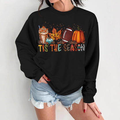 Damen Sweatshirt Herbstlich Motiv Lässiger Schnitt Norvielle