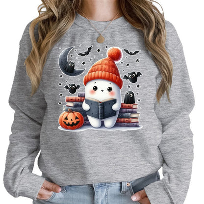 Damen Sweatshirt Halloween Bücher-Design Norvielle
