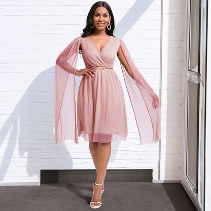Damen Abendkleid Voluminöse Ärmel Elegante Taillierung Norvielle