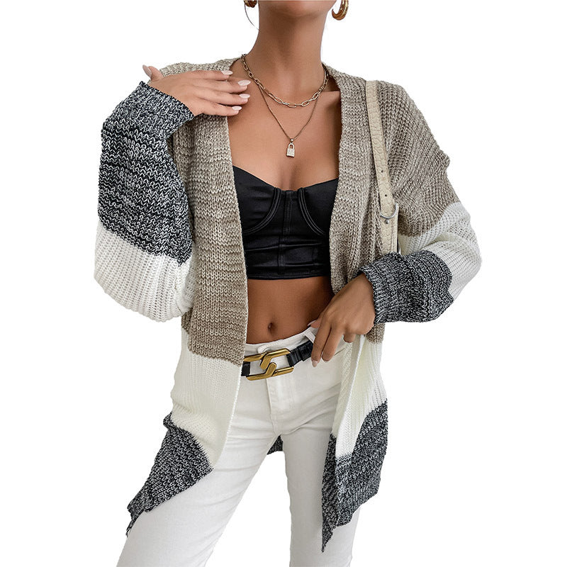 Damen Strickjacke Farbverlauf Lässiger Schnitt Norvielle