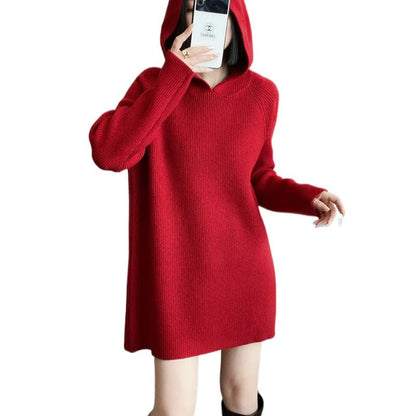 Damen Pulloverkleid Weiches Strick Norvielle