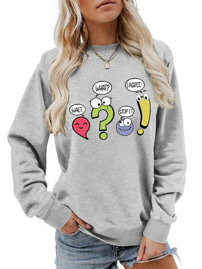Damen Pullover Lässig Humorvolles Motiv Norvielle