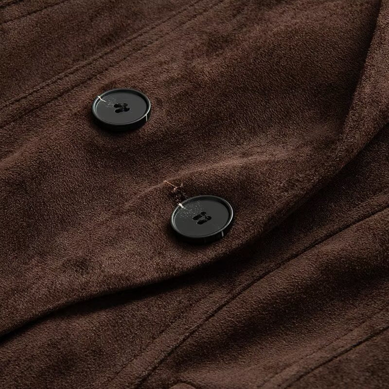 Damen Blazerjacke Wildleder-Look Elegant