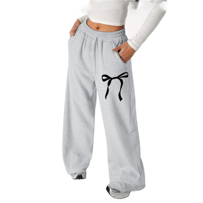 Damen Freizeithose Schleifenmuster Baumwolle Bequem Norvielle