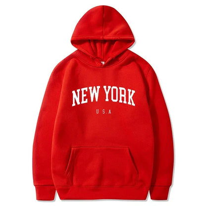 Damen Kapuzenpullover New York Print Bequem Norvielle