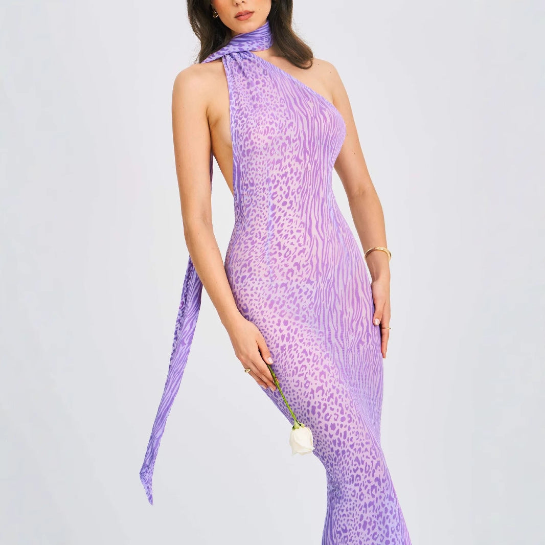 Damen Maxikleid schmal Schnitt mit Knotendetail Norvielle