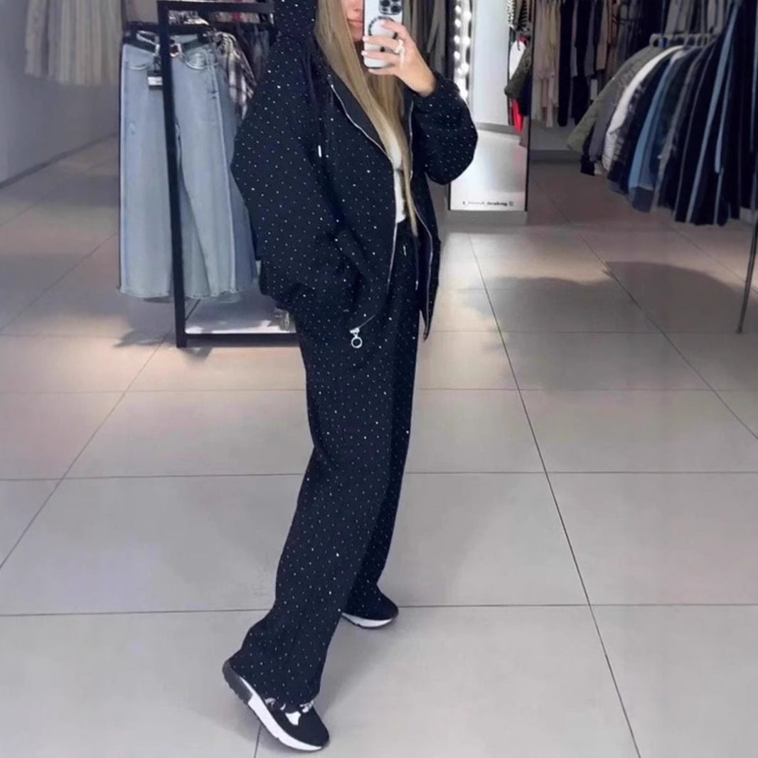 Damen Hoodie Jogginghosen Set Hochwertiges Material Bequem
