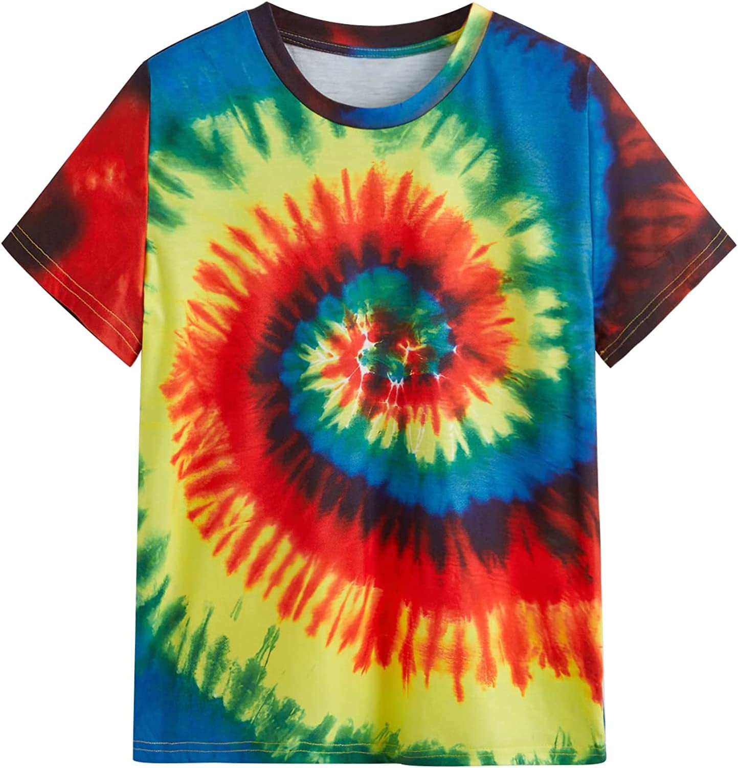 Damen Tie-Dye T-Shirt Baumwolle Bunt