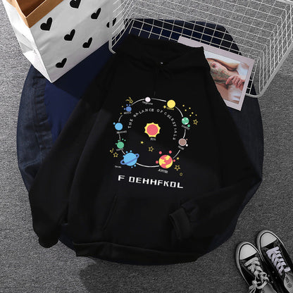 Damen Hoodie Weltraum Motiv Norvielle