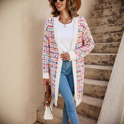 Damen Strickcardigan Modernes Kunstdesign Norvielle