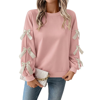 Damen Oversized Pullover mit Schleifendetails Norvielle