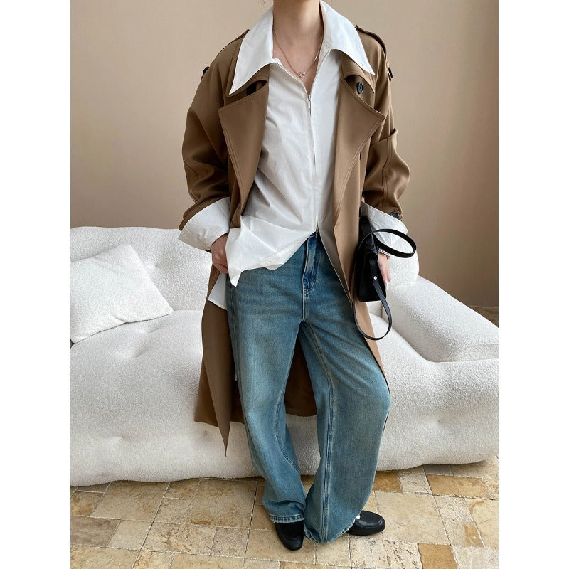 Damen Trenchcoat Elegantes Design Norvielle