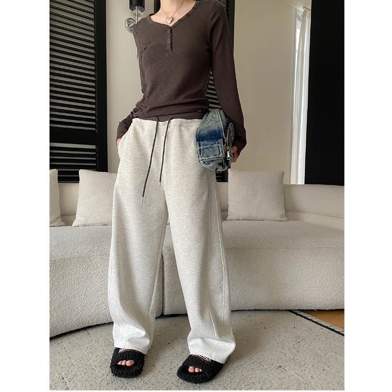 Damen Sweathose Weites Modell Seitentaschen Bequem