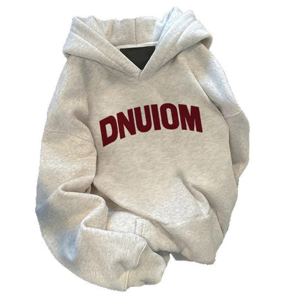 Damen Kapuzenpullover Großer Schriftzug Norvielle