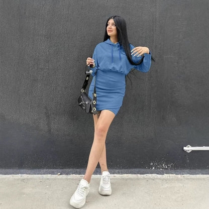 Damen Sportkleid Mit Kapuze Lässig Norvielle