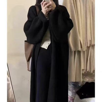 Damen Oversized Strickjacke Norvielle Wollig Warm