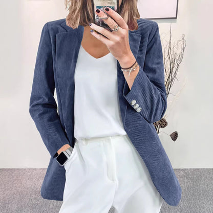 Damen Blazer Streifen Slim Fit Norvielle
