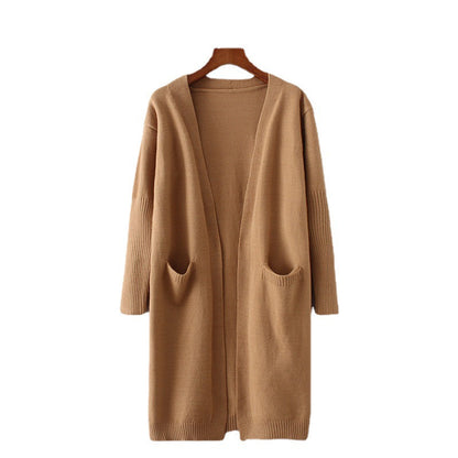 Damen Grobstrick Cardigan Lässig Mit Taschen Norvielle